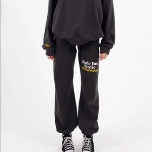 Mayfair Group Made you Smile Charcoal Grey Sweatpants